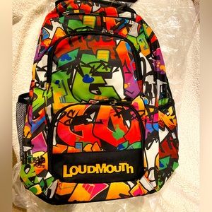 Loudmouth Golf graffiti print backpack NWT